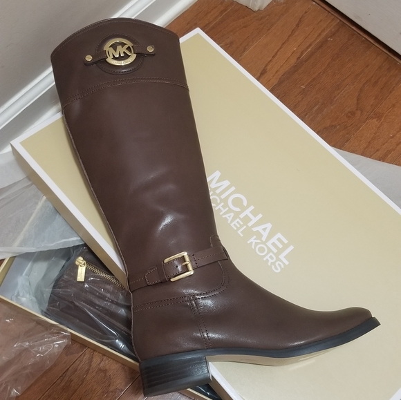 Michael Kors Stockard boots Mocha NIB - Picture 1 of 8